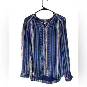 danielrainn Blouse, Women's Size Small, Purple and Gold Tones